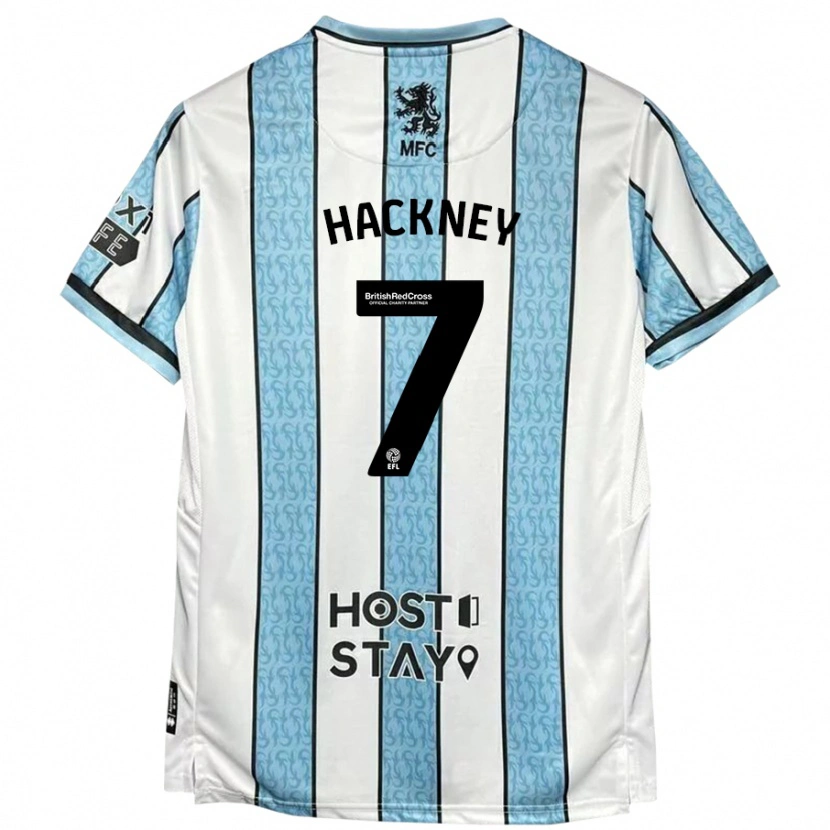 Danxen Men Hayden Hackney #7 White Blue Away Jersey 2024/25 T-Shirt