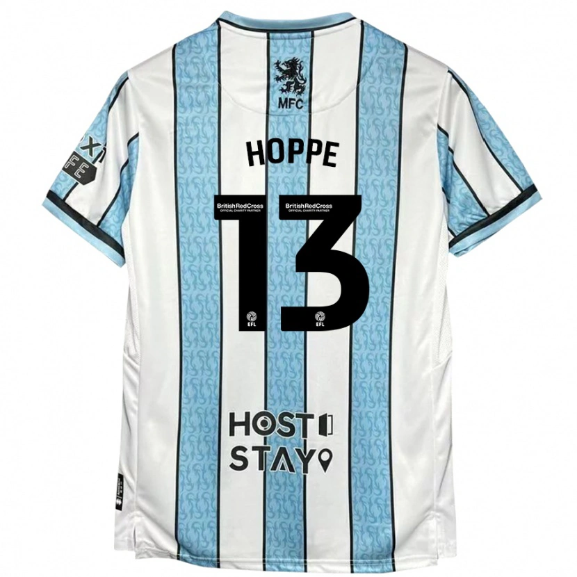 Danxen Men Matthew Hoppe #13 White Blue Away Jersey 2024/25 T-Shirt