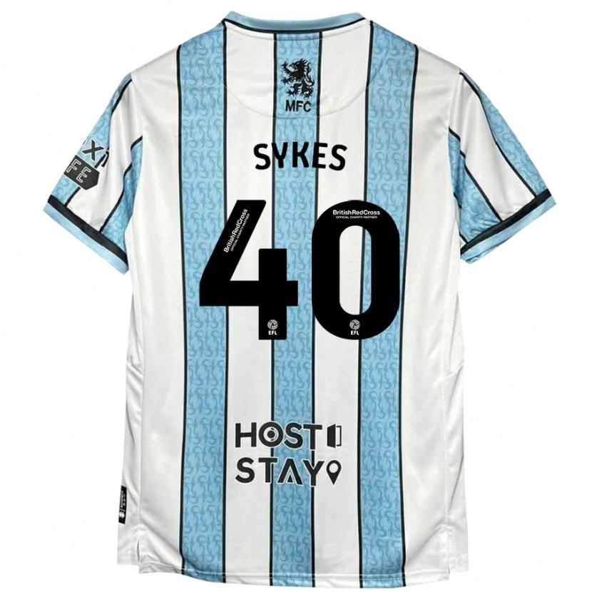 Danxen Men Cain Sykes #40 White Blue Away Jersey 2024/25 T-Shirt