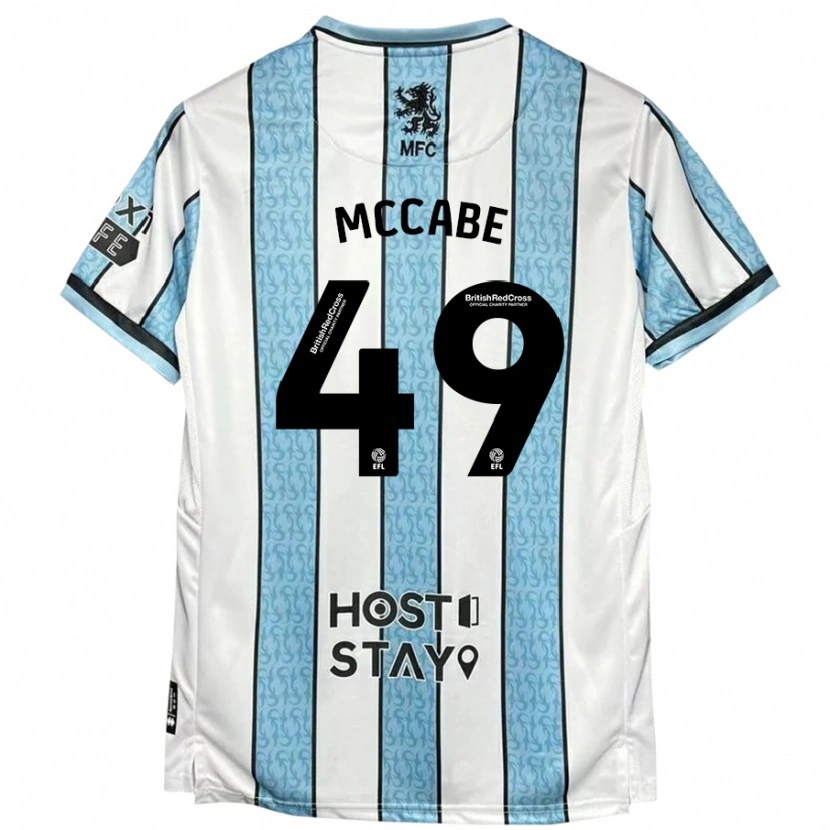 Danxen Men Law Mccabe #49 White Blue Away Jersey 2024/25 T-Shirt