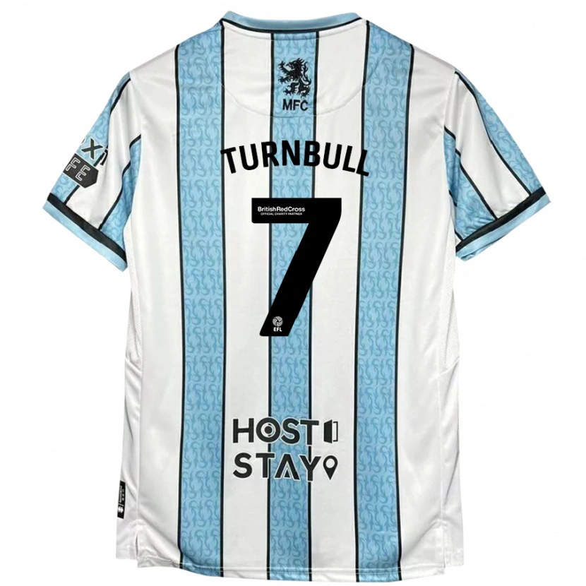 Danxen Men Ellen Turnbull #7 White Blue Away Jersey 2024/25 T-Shirt