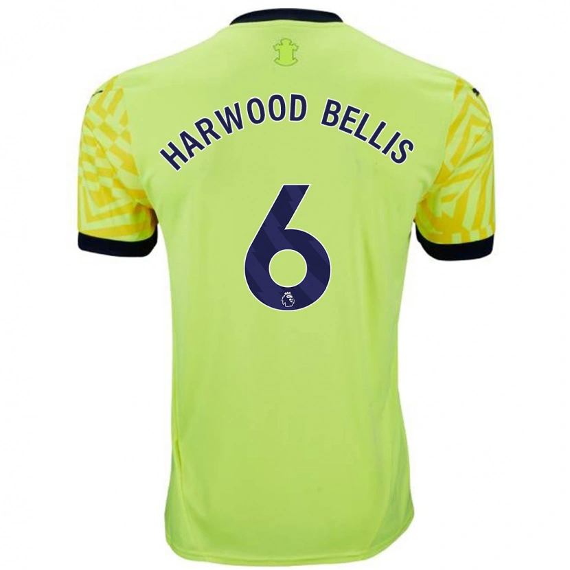 Danxen Men Taylor Harwood-Bellis #6 Yellow Away Jersey 2024/25 T-Shirt