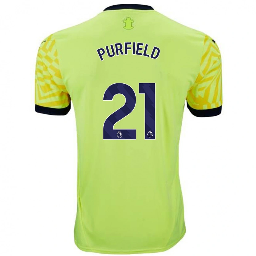 Danxen Men Jemma Purfield #21 Yellow Away Jersey 2024/25 T-Shirt