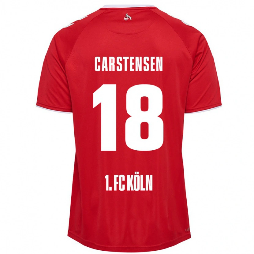 Danxen Men Rasmus Carstensen #18 Red White Away Jersey 2024/25 T-Shirt