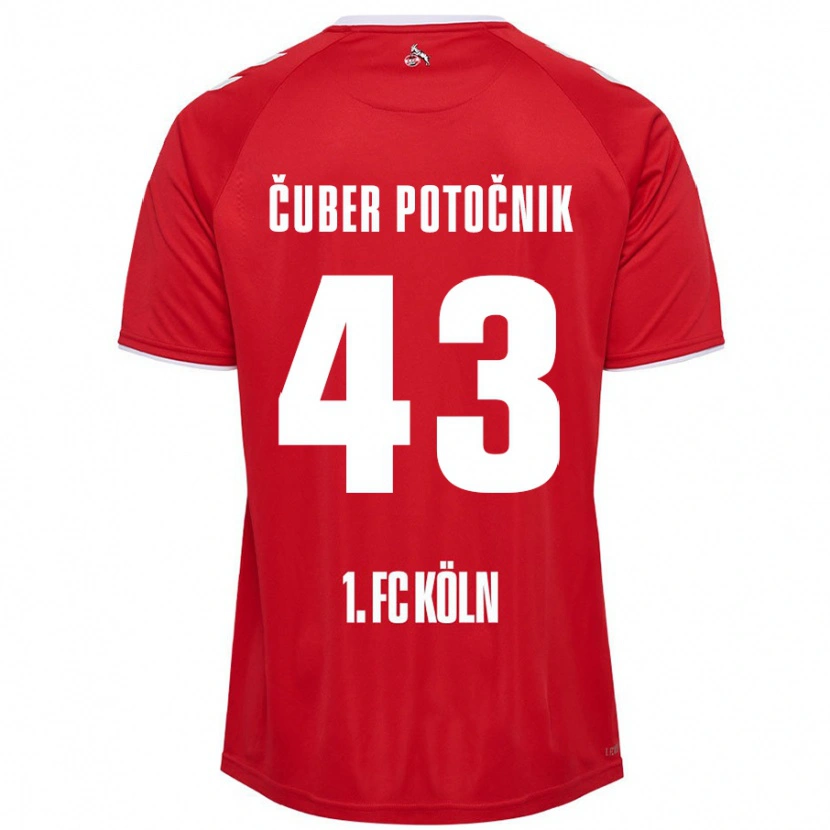 Danxen Men Jaka Cuber Potocnik #43 Red White Away Jersey 2024/25 T-Shirt