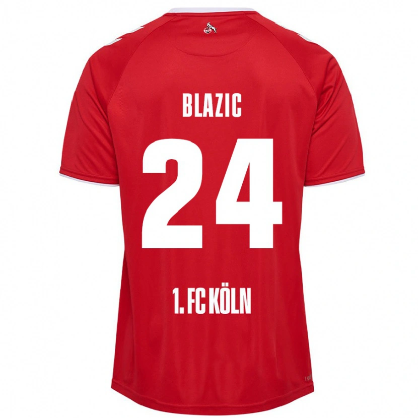 Danxen Men Alessandro Blazic #24 Red White Away Jersey 2024/25 T-Shirt