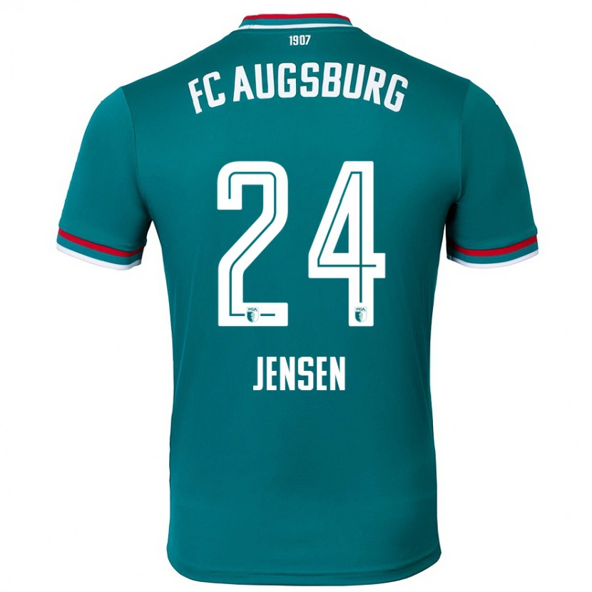 Danxen Men Fredrik Jensen #24 Dark Green Away Jersey 2024/25 T-Shirt