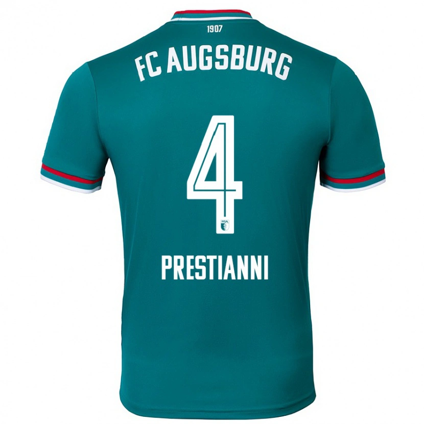 Danxen Men Luis Prestianni #4 Dark Green Away Jersey 2024/25 T-Shirt