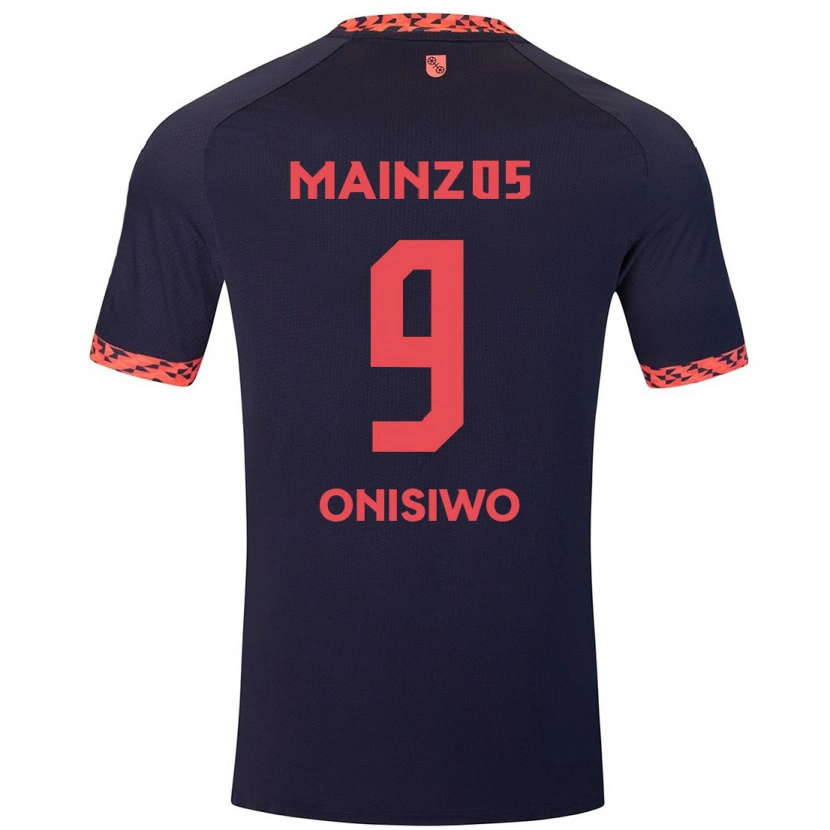 Danxen Men Karim Onisiwo #9 Blue Coral Red Away Jersey 2024/25 T-Shirt