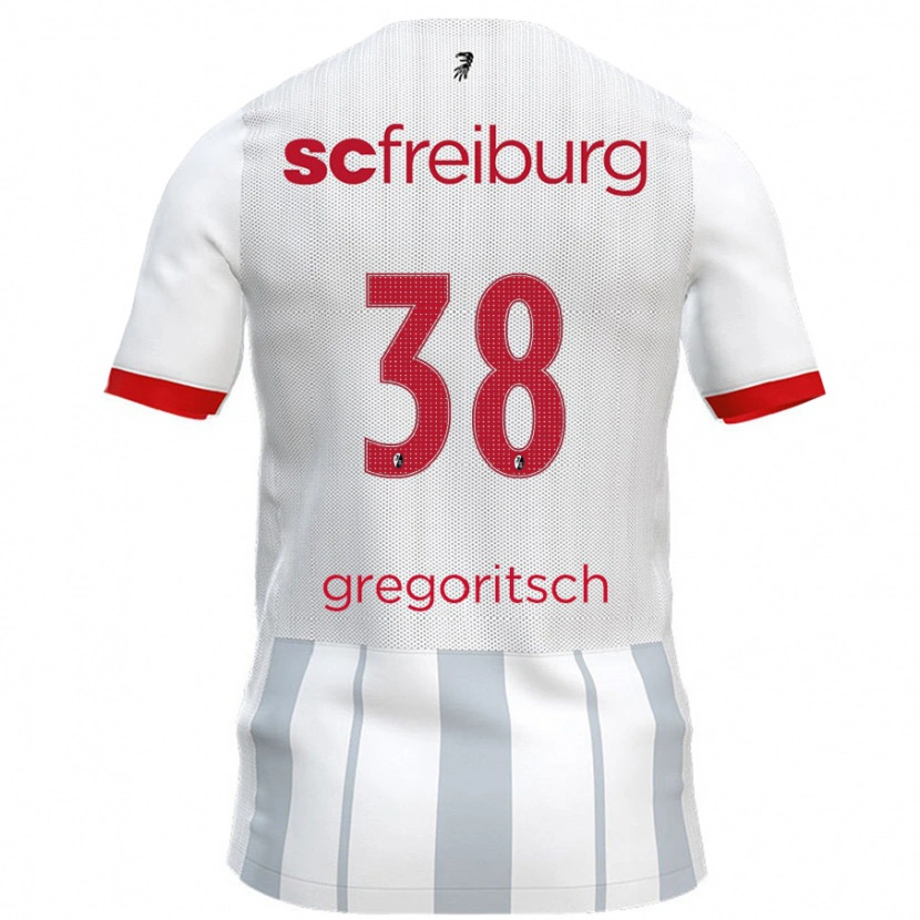 Danxen Men Michael Gregoritsch #38 White Grey Away Jersey 2024/25 T-Shirt