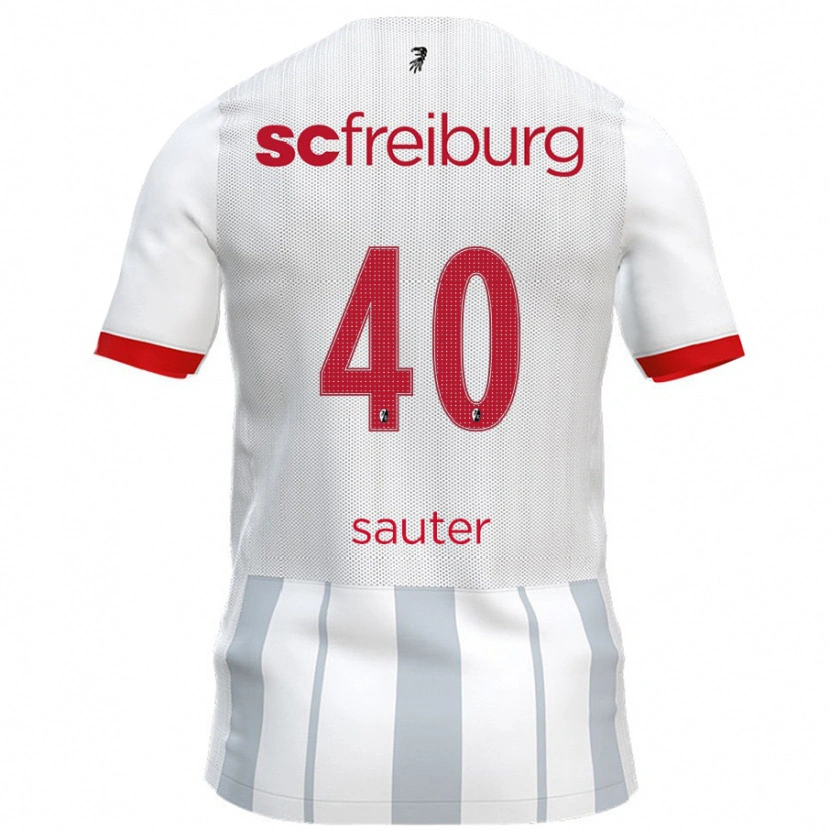 Danxen Men Niklas Sauter #40 White Grey Away Jersey 2024/25 T-Shirt