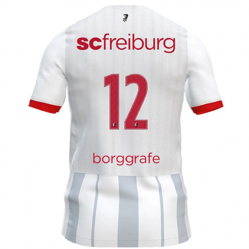 Danxen Men Rafaela Borggräfe #12 White Grey Away Jersey 2024/25 T-Shirt