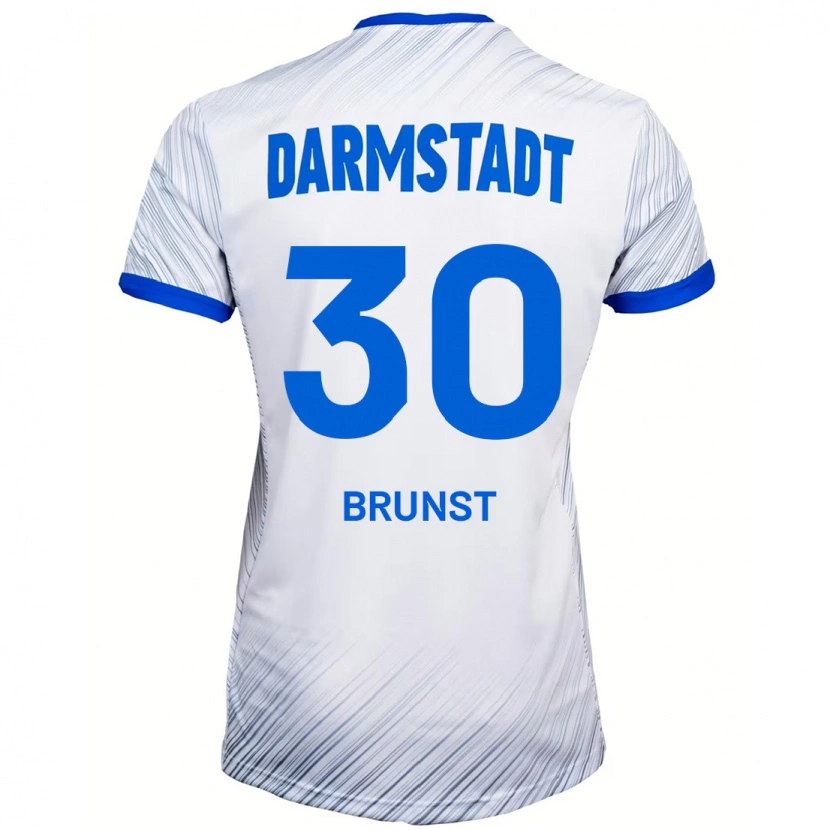 Danxen Men Alexander Brunst #30 White Blue Away Jersey 2024/25 T-Shirt