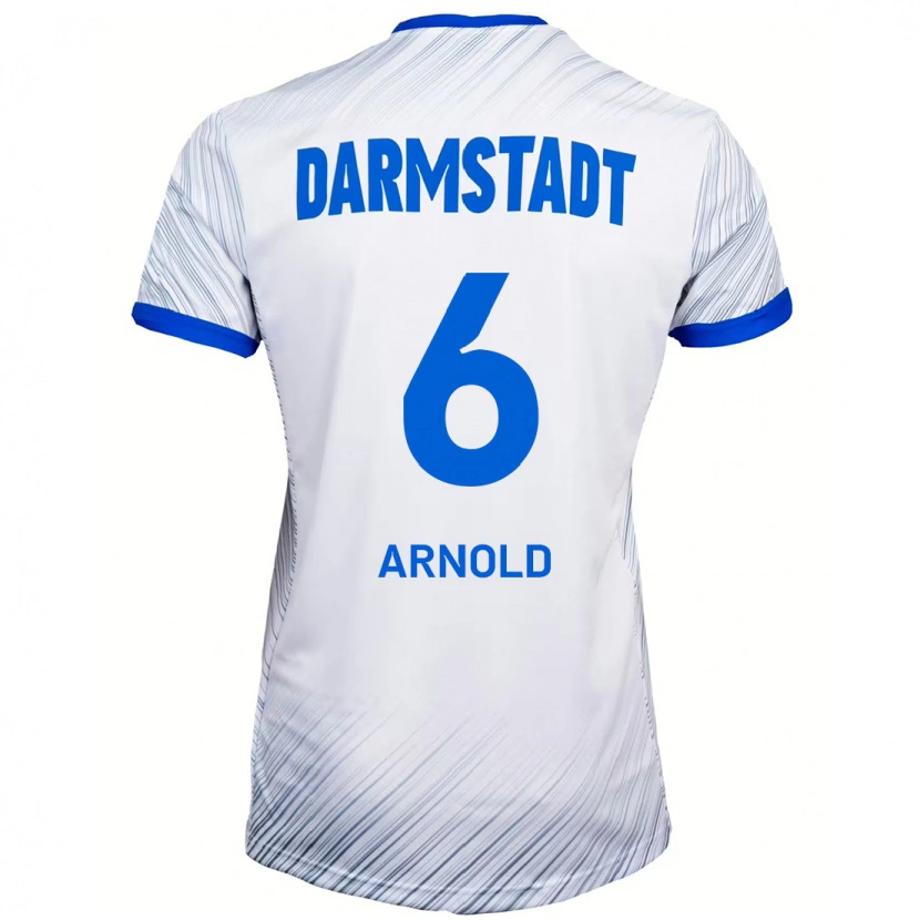 Danxen Men Tim Arnold #6 White Blue Away Jersey 2024/25 T-Shirt