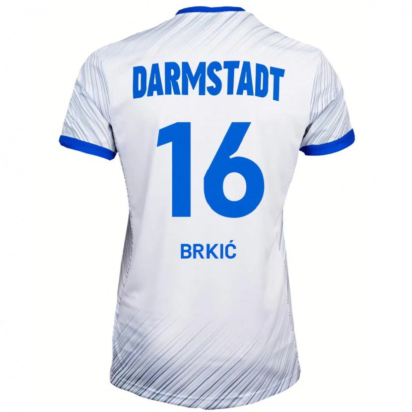 Danxen Men Amar Brkić #16 White Blue Away Jersey 2024/25 T-Shirt