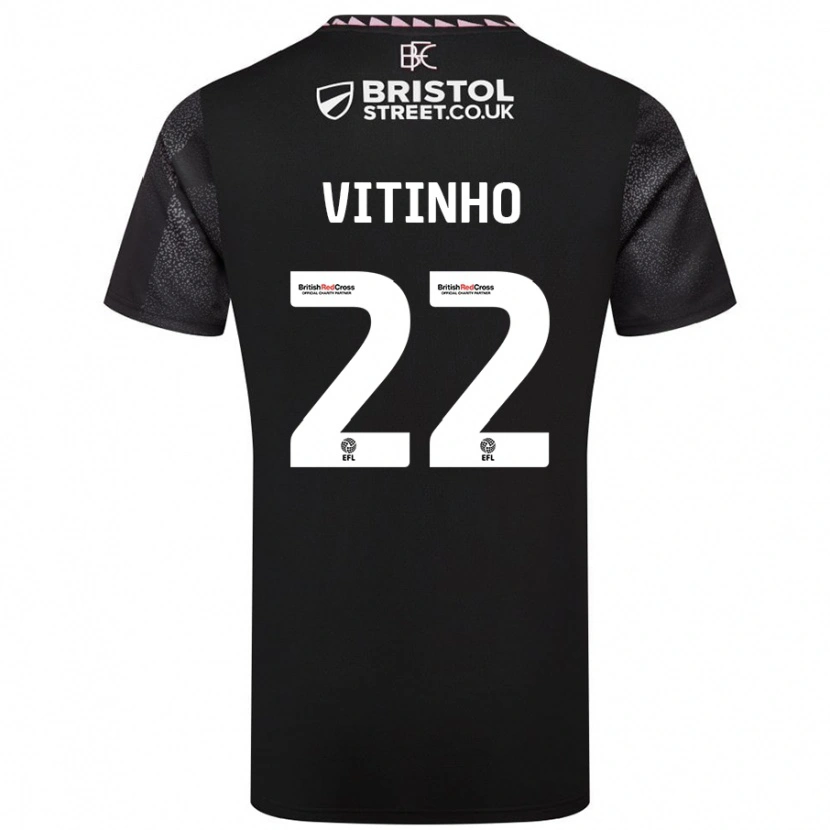 Danxen Men Vitinho #22 Black Away Jersey 2024/25 T-Shirt