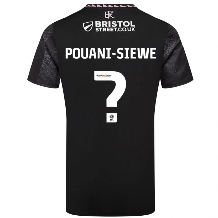 Danxen Men Brandon Pouani-Siewe #0 Black Away Jersey 2024/25 T-Shirt