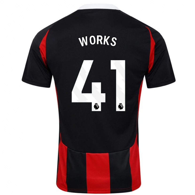 Danxen Men Terrell Works #41 Black Red Away Jersey 2024/25 T-Shirt