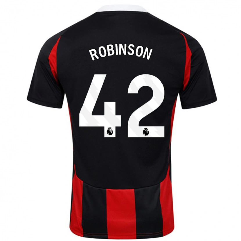 Danxen Men Charlie Robinson #42 Black Red Away Jersey 2024/25 T-Shirt