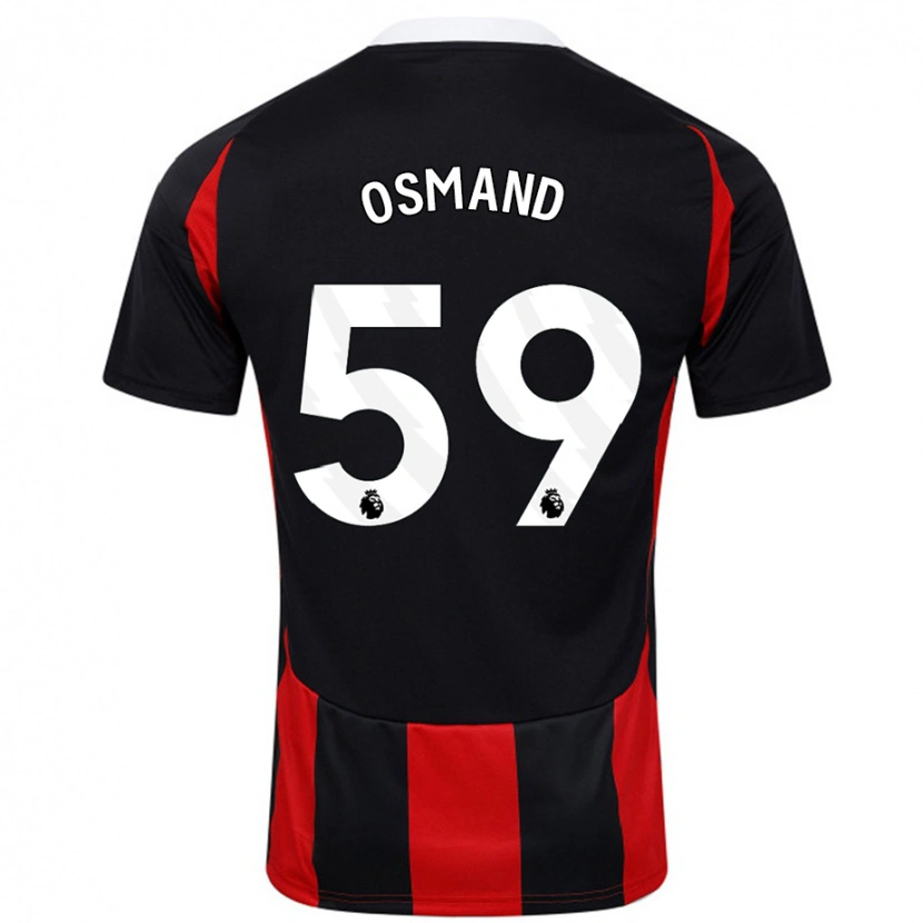 Danxen Men Callum Osmand #59 Black Red Away Jersey 2024/25 T-Shirt