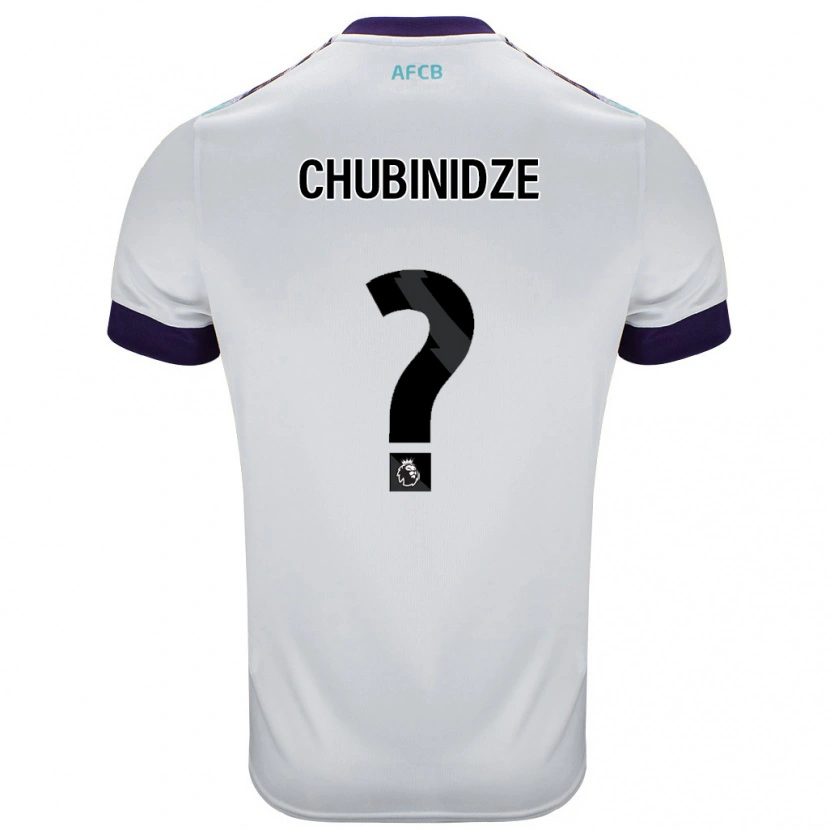 Danxen Men George Chubinidze #0 White Green Purple Away Jersey 2024/25 T-Shirt