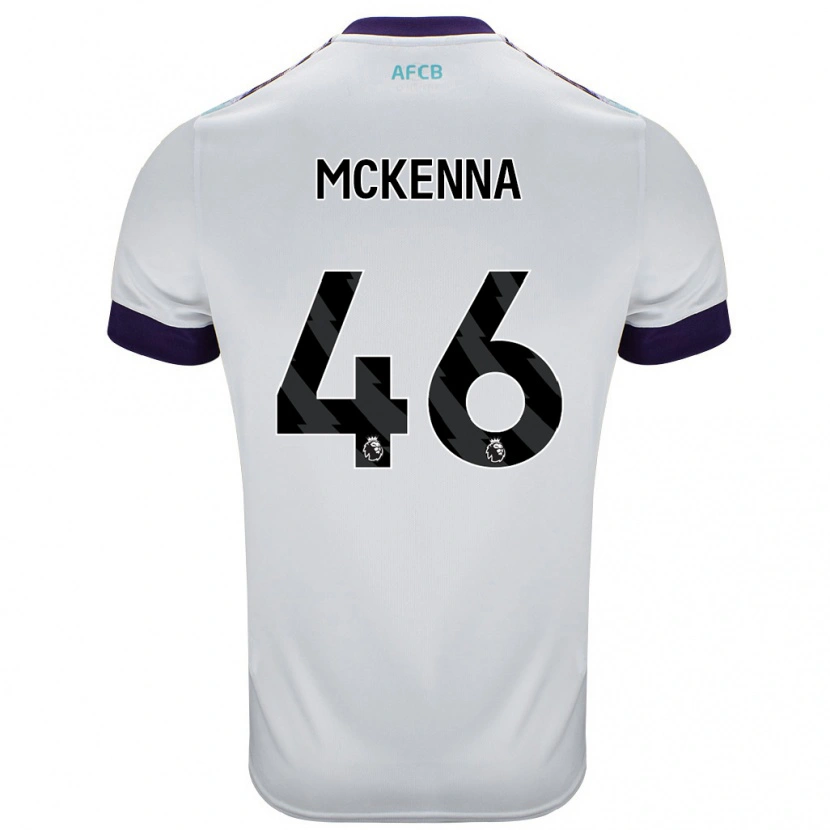 Danxen Men Callan Mckenna #46 White Green Purple Away Jersey 2024/25 T-Shirt