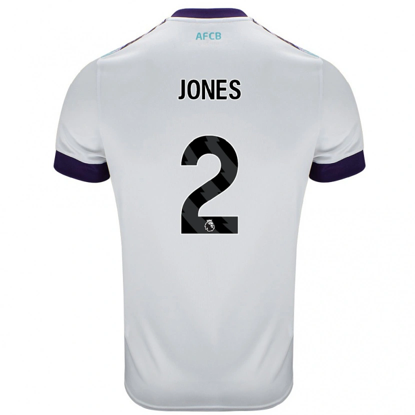 Danxen Men Abby Jones #2 White Green Purple Away Jersey 2024/25 T-Shirt