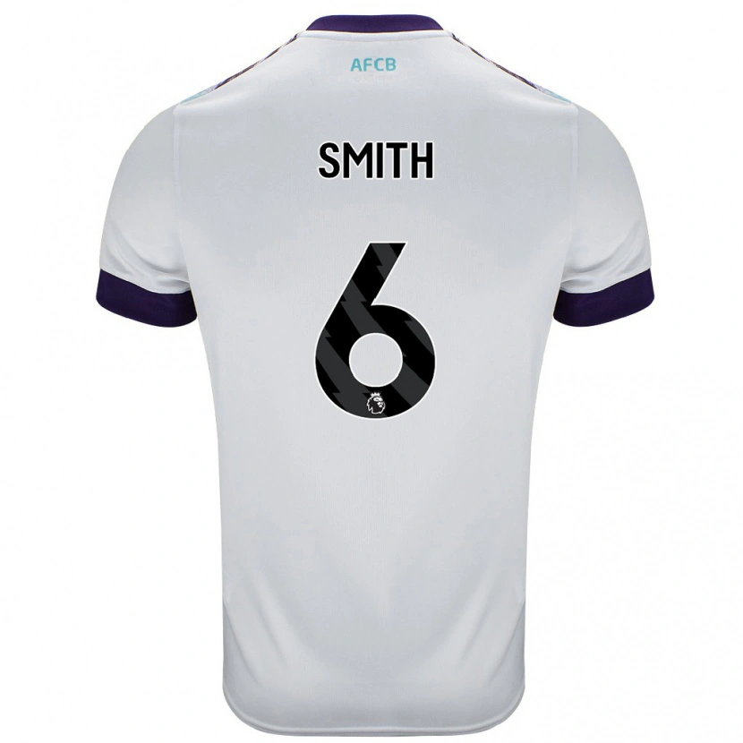 Danxen Men Maisy Smith #6 White Green Purple Away Jersey 2024/25 T-Shirt