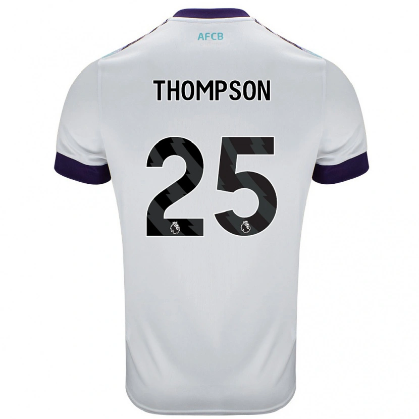 Danxen Men Kenni Thompson #25 White Green Purple Away Jersey 2024/25 T-Shirt