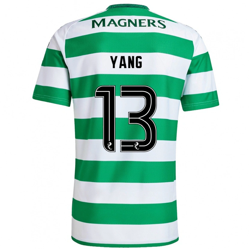 Danxen Women Hyun-Jun Yang #13 Green White Home Jersey 2024/25 T-Shirt