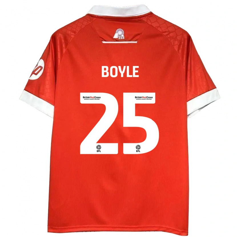 Danxen Women Will Boyle #25 Red White Home Jersey 2024/25 T-Shirt