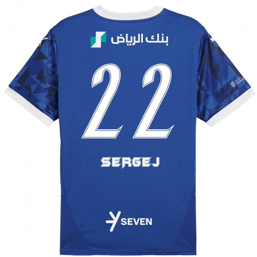 Danxen Women Sergej Milinković-Savić #22 Dark Blue White Home Jersey 2024/25 T-Shirt