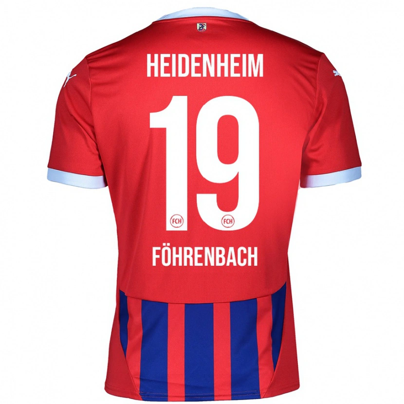 Danxen Women Jonas Föhrenbach #19 Red Blue Home Jersey 2024/25 T-Shirt