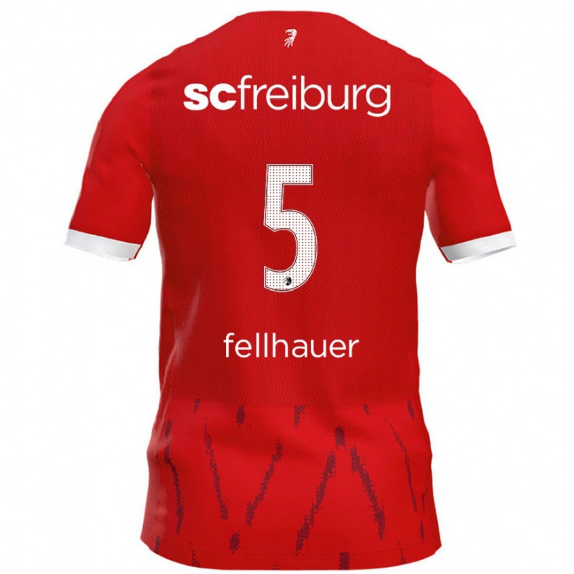 Danxen Women Kim Fellhauer #5 Red Home Jersey 2024/25 T-Shirt