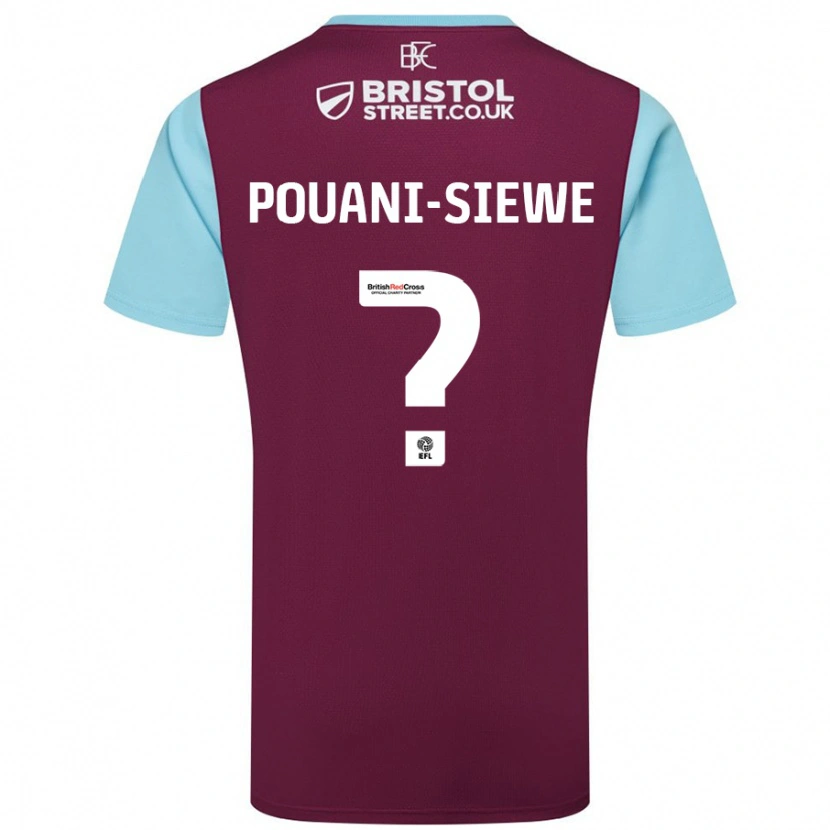 Danxen Women Brandon Pouani-Siewe #0 Burgundy Sky Blue Home Jersey 2024/25 T-Shirt