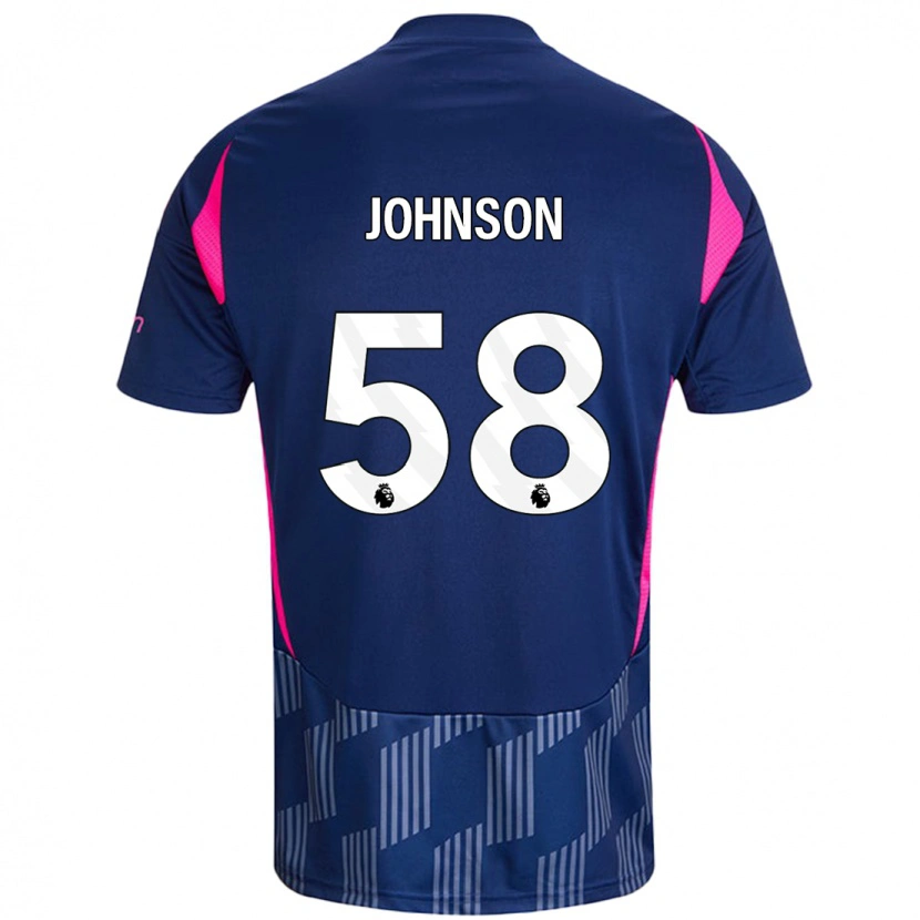 Danxen Women Pharrell Johnson #58 Royal Blue Pink Away Jersey 2024/25 T-Shirt