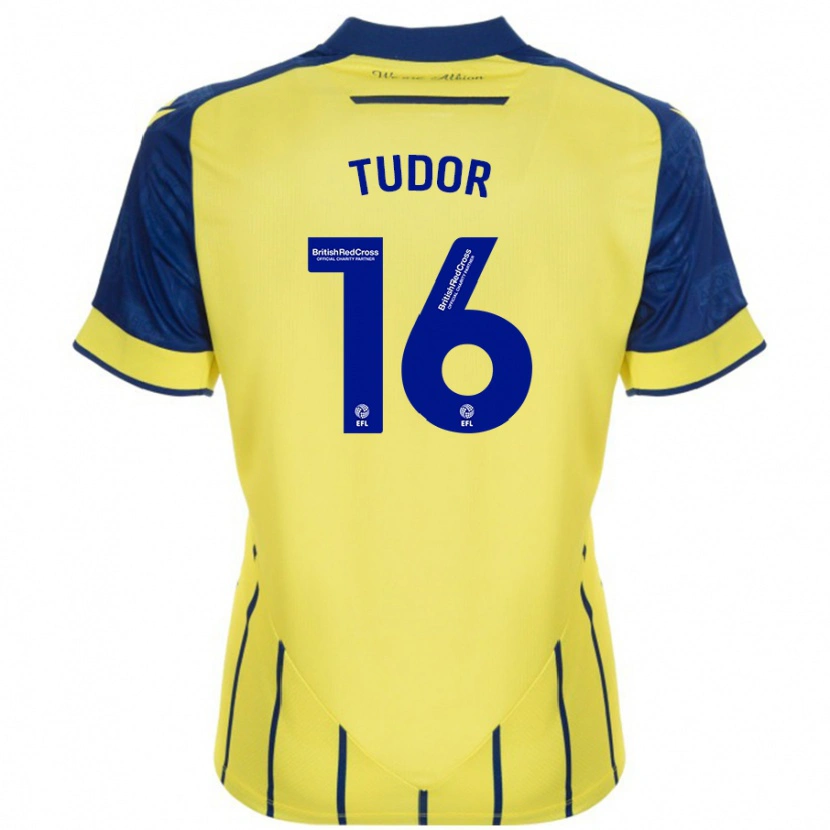 Danxen Women Sophie Tudor #16 Yellow Blue Away Jersey 2024/25 T-Shirt