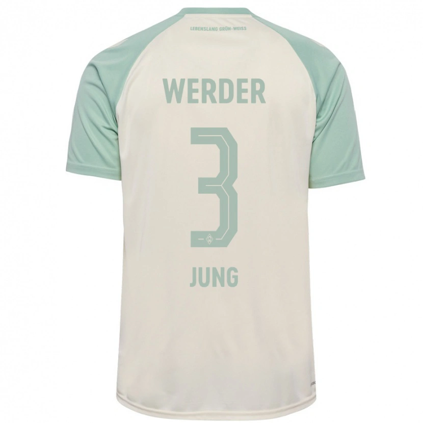 Danxen Women Anthony Jung #3 Off-White Light Green Away Jersey 2024/25 T-Shirt