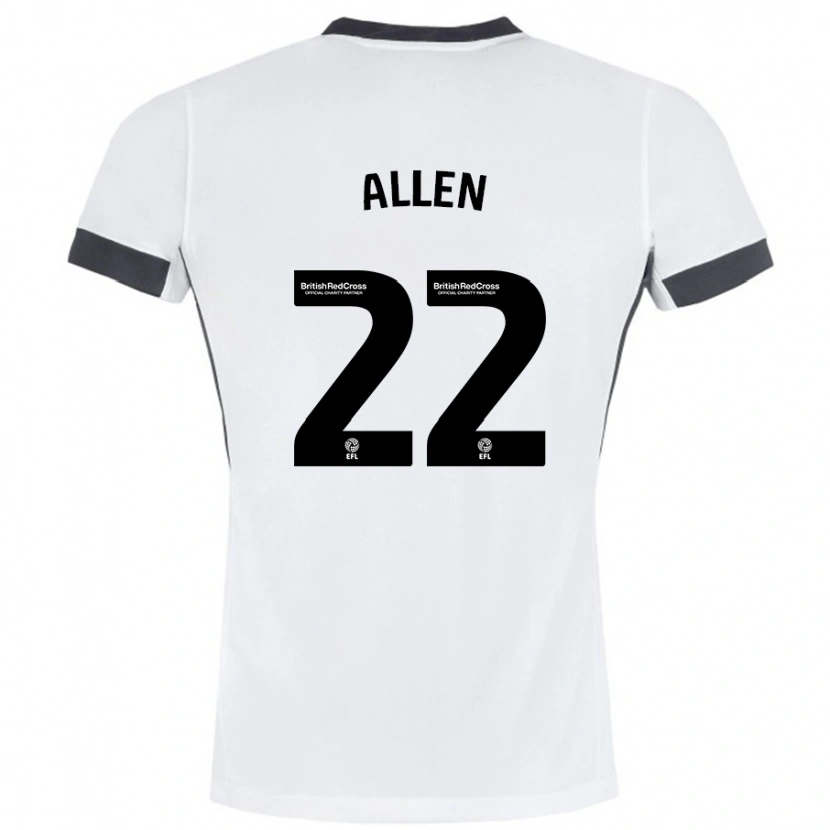 Danxen Women Remi Allen #22 White Black Away Jersey 2024/25 T-Shirt