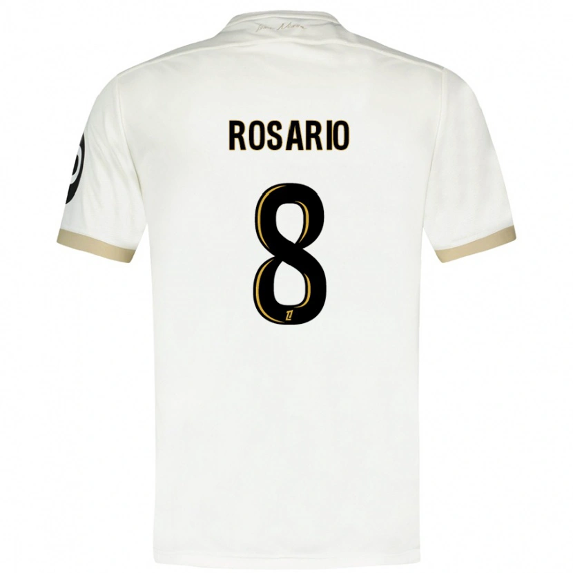 Danxen Women Pablo Rosario #8 White Gold Away Jersey 2024/25 T-Shirt