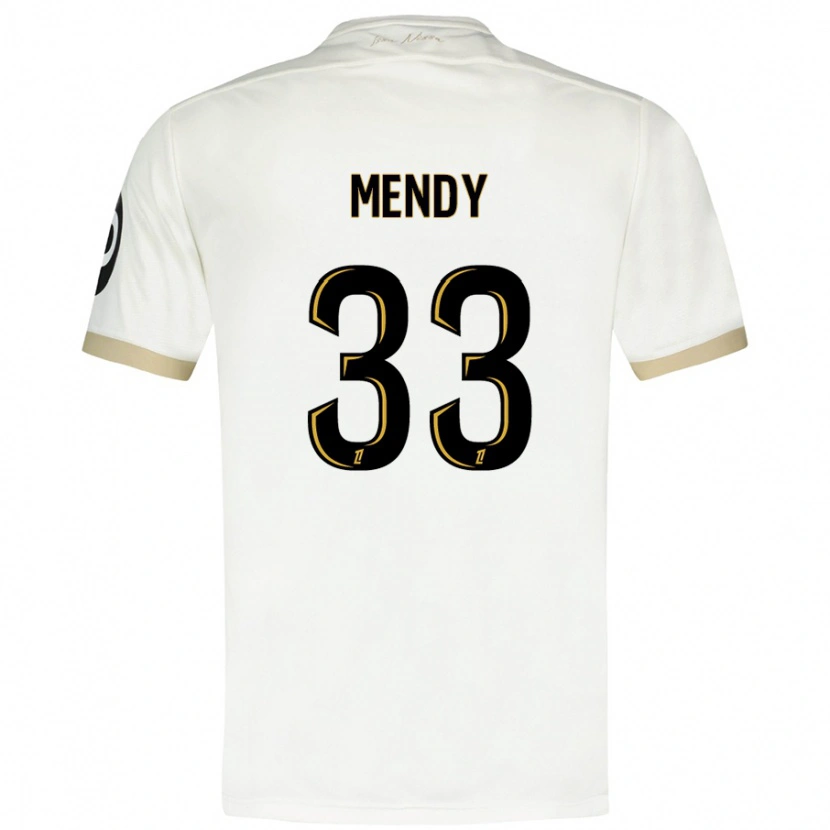 Danxen Women Antoine Mendy #33 White Gold Away Jersey 2024/25 T-Shirt