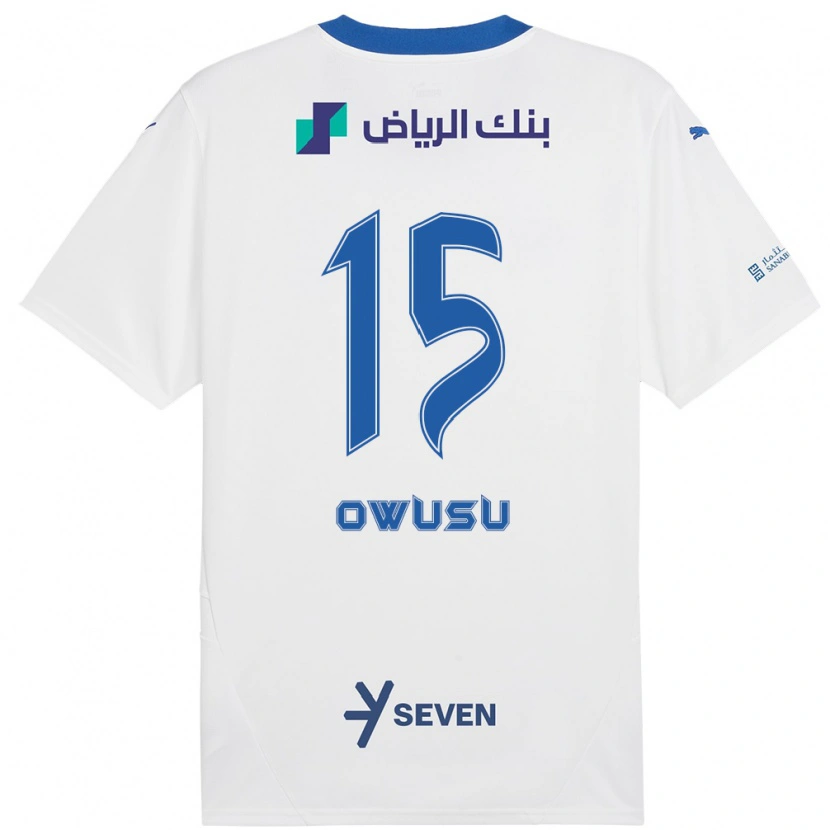 Danxen Women Mavis Owusu #15 White Blue Away Jersey 2024/25 T-Shirt