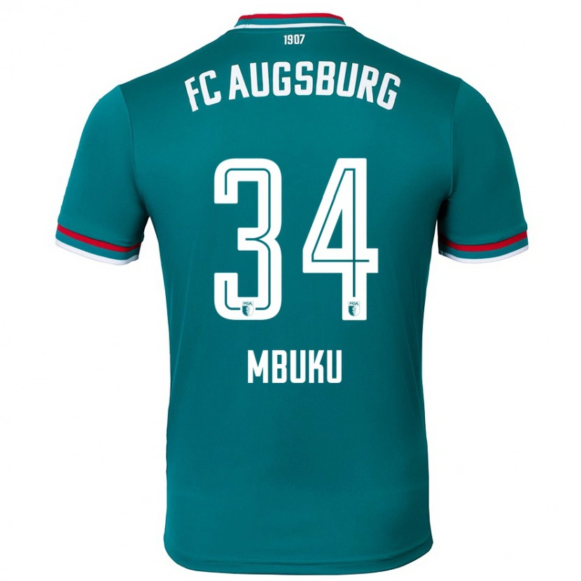 Danxen Women Nathanaël Mbuku #34 Dark Green Away Jersey 2024/25 T-Shirt