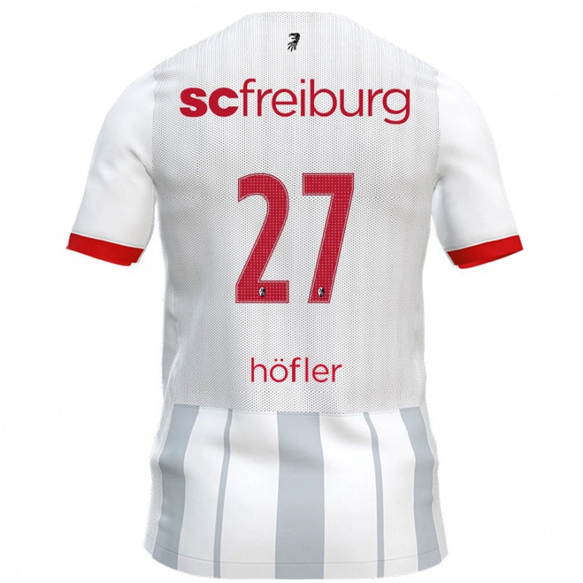 Danxen Women Nicolas Höfler #27 White Grey Away Jersey 2024/25 T-Shirt