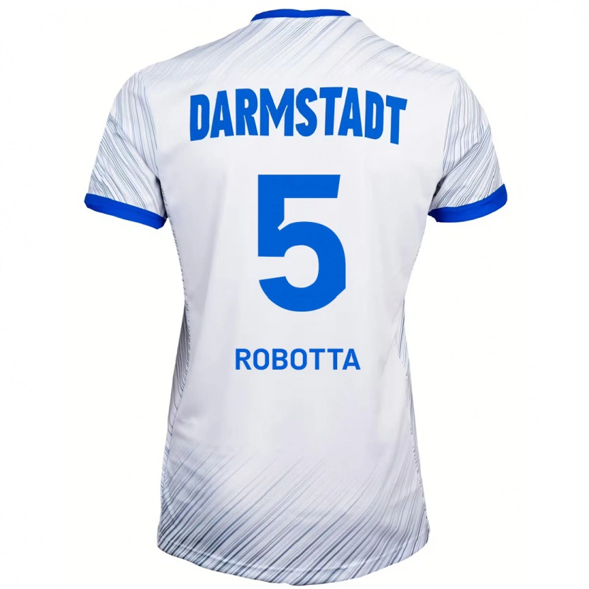 Danxen Women Maurizio Robotta #5 White Blue Away Jersey 2024/25 T-Shirt