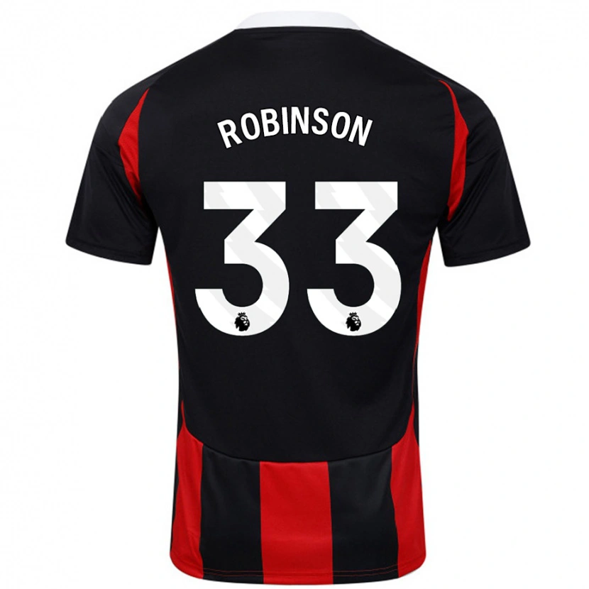 Danxen Women Antonee Robinson #33 Black Red Away Jersey 2024/25 T-Shirt