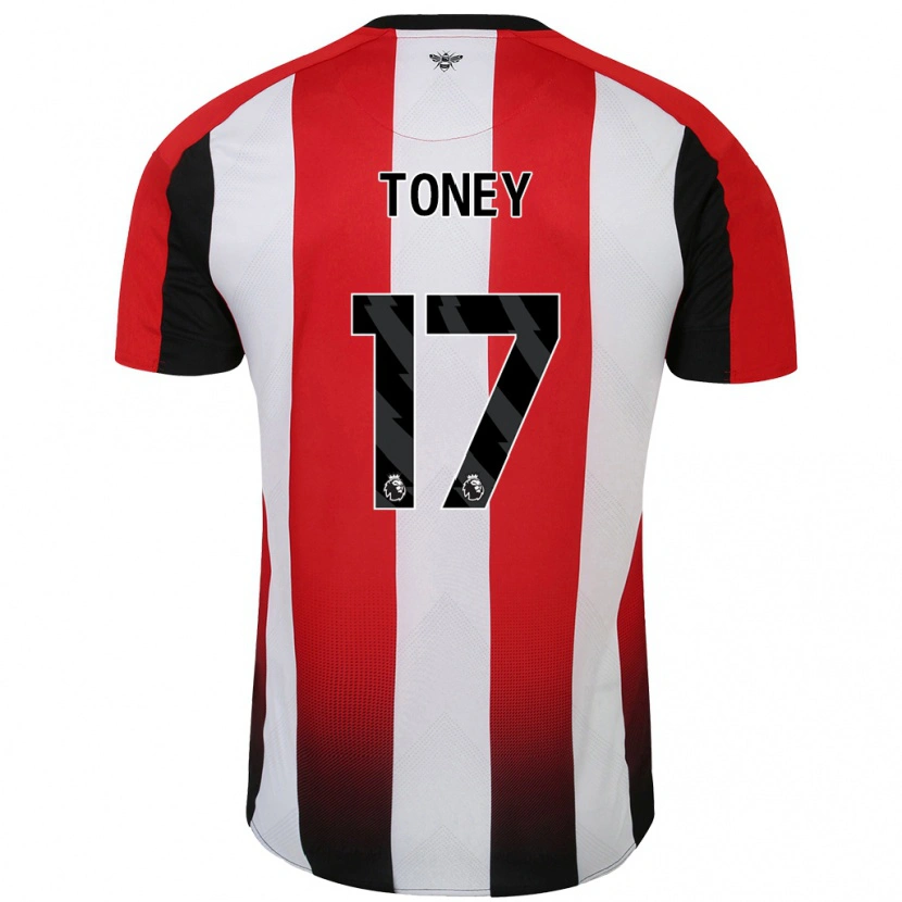 Danxen Kid Ivan Toney #17 Red White Home Jersey 2024/25 T-Shirt