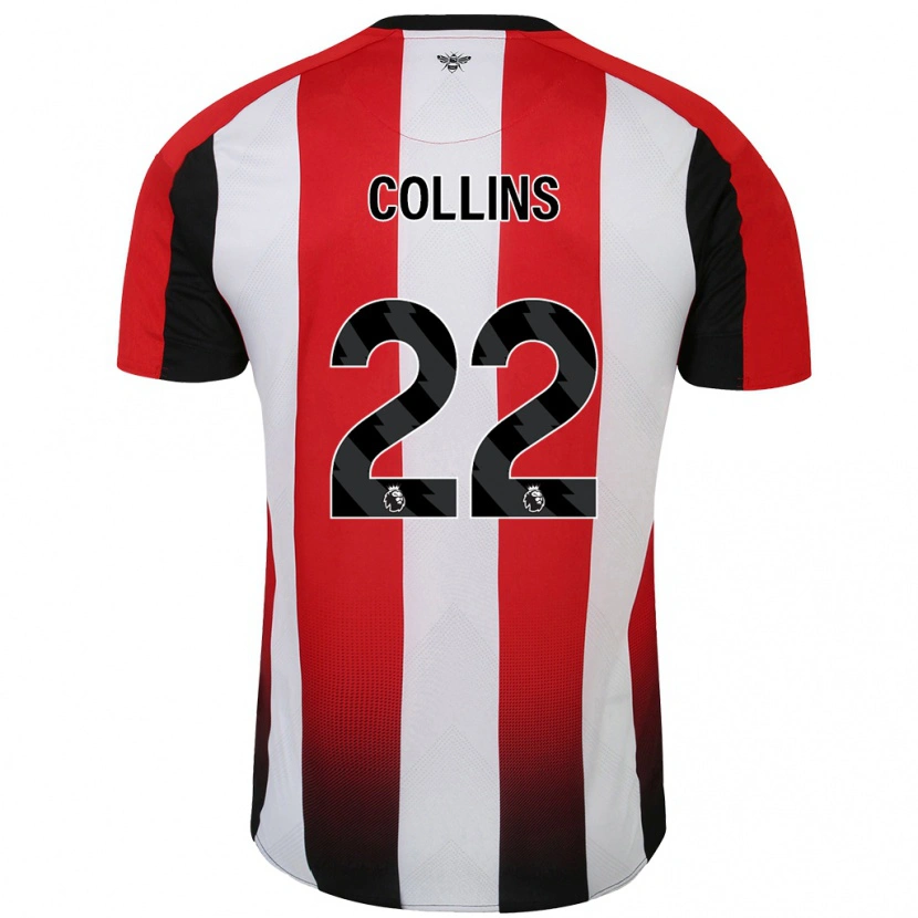 Danxen Kid Nathan Collins #22 Red White Home Jersey 2024/25 T-Shirt