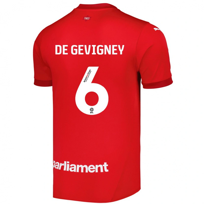 Danxen Kid Maël De Gevigney #6 Red Home Jersey 2024/25 T-Shirt