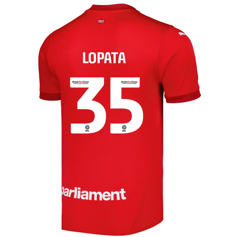 Danxen Kid Kacper Lopata #35 Red Home Jersey 2024/25 T-Shirt